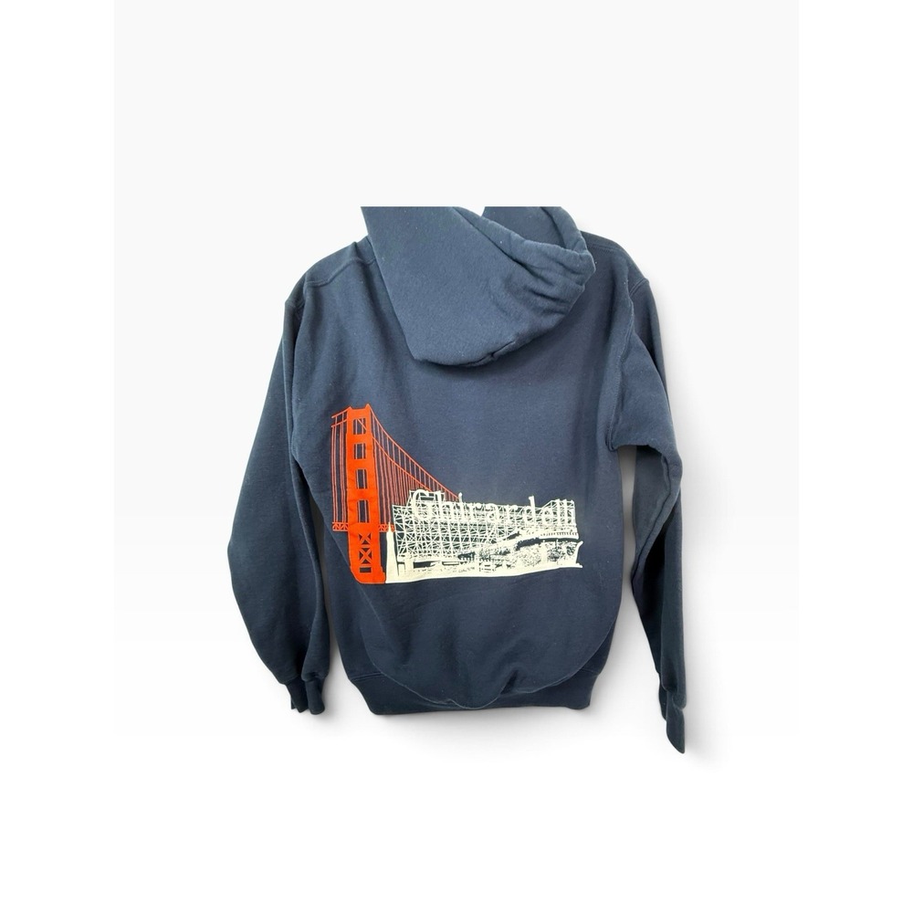 Ghirardelli Gildan Sz Small Navy Blue DryBlend Pullover Hoodie San Francisco EUC - Picture 5 of 8